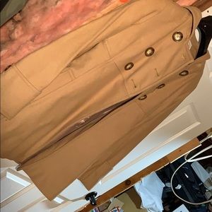 Michael kors peacoat with hood size 4 tan